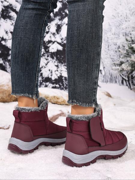 Women's Non-Slip Winter Snow Boots, Thick Plush Lining, Durable PVC Sole, All-Season Grip Design, Comfortable & Warm Outdoor Footwear