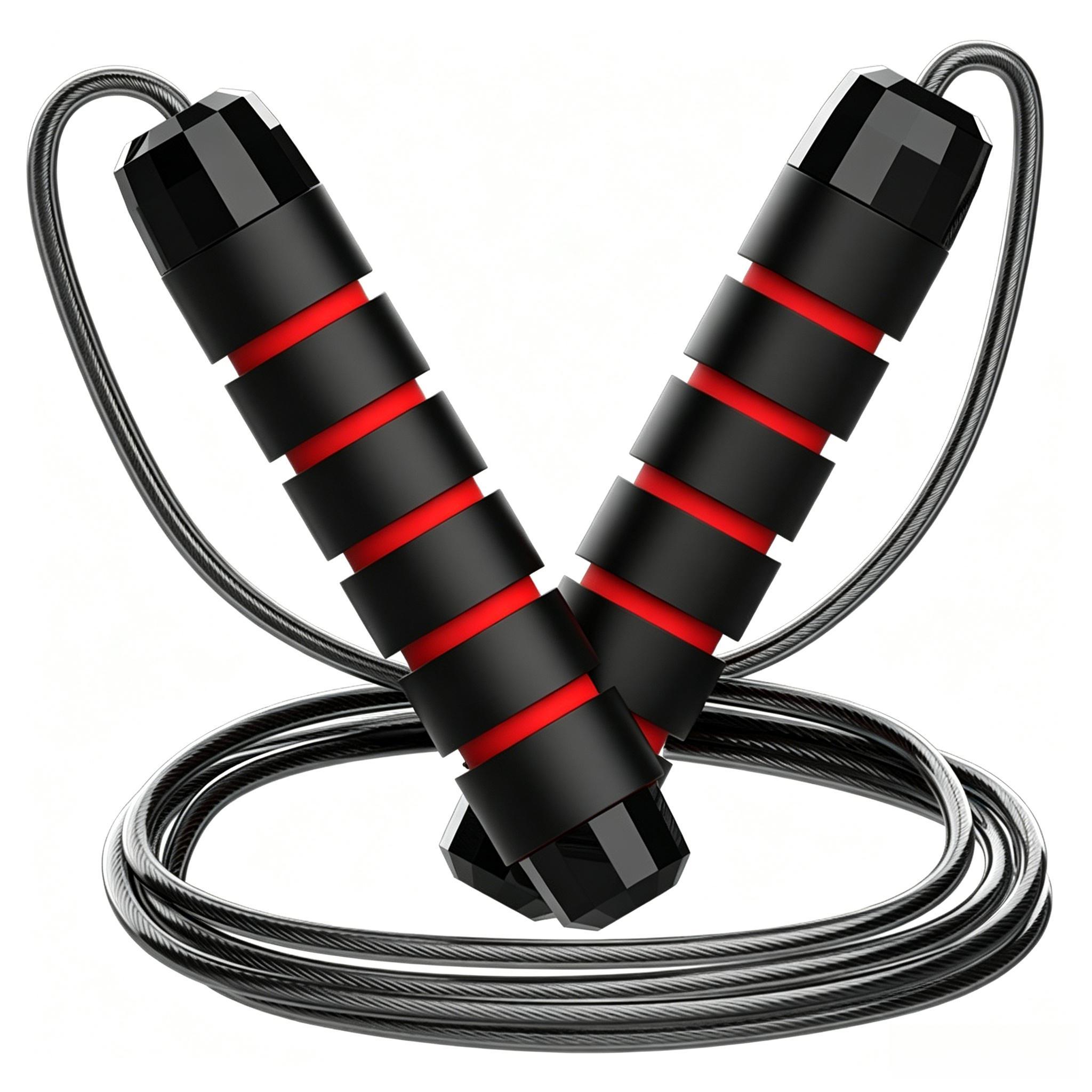 Steel Wire Jump Rope, Anti-Slip Foam Handle Adjustable Fitness Skipping Rope for Home Workout Gym Exercise-YY1