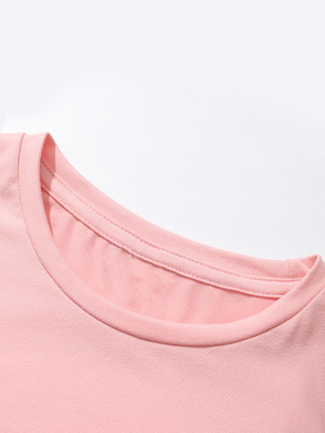 Plain two-piece set, plain typical Western hot girl style casual two-piece set, typical Western hot girl style casual two-piece set, plus size loose's clothing, crew neck T-shirt short sleeve   shorts set, comfortable casual fashionable elegant