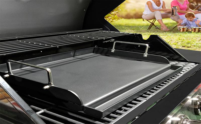 Elf Grill 25"x16" Nonstick Flat Top Griddle Universal for Gas Stove Grills Outdoorfun Compatible with Stainless Steel Utensils Prevent Sticking Elf Grill 25"x16" Nonstick Flat Top Griddle Universal for Gas Stove Grills Outdoorfun Compatible with Stainless Steel Utensils Prevent Sticking