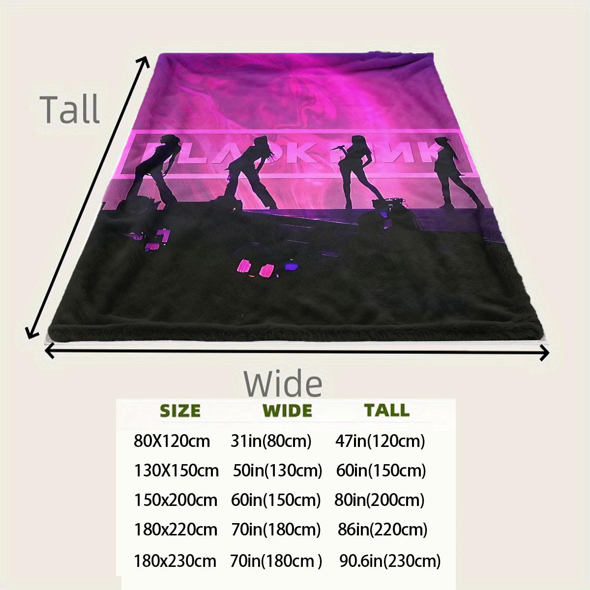 blackpinkofficial inspiration  flannel blanket, exclusive gift for home, office, camping travel, personalized pattern design, modern style, soft texture