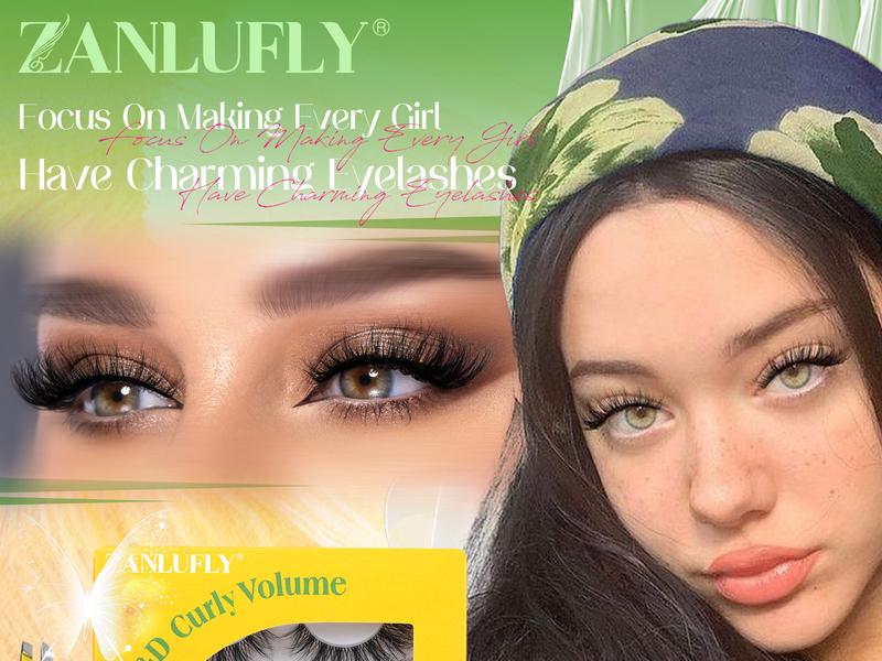 zanlufly Lashes Strip Kit Natural  D Curly Hybrid Style Look Like Eyelash Extension Clear Band Wispy False Eeyalshes with Lash Applicator Lash Tweezer Lash Adhesive  FallFreshness Cosmetic Makeup