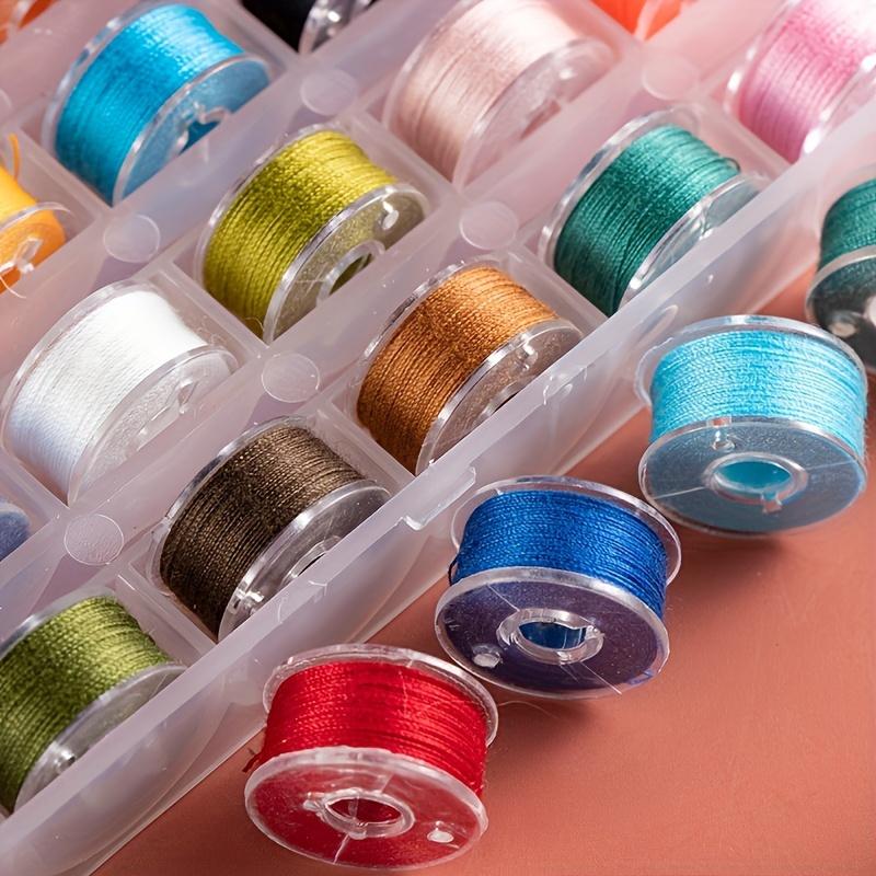 25 Spool Sewing Thread Set with Storage Box, Sewing Supplies Crafts, Durable Machine Threads, Clothing Sewing Lines, Basic Sewing Tool Organizer