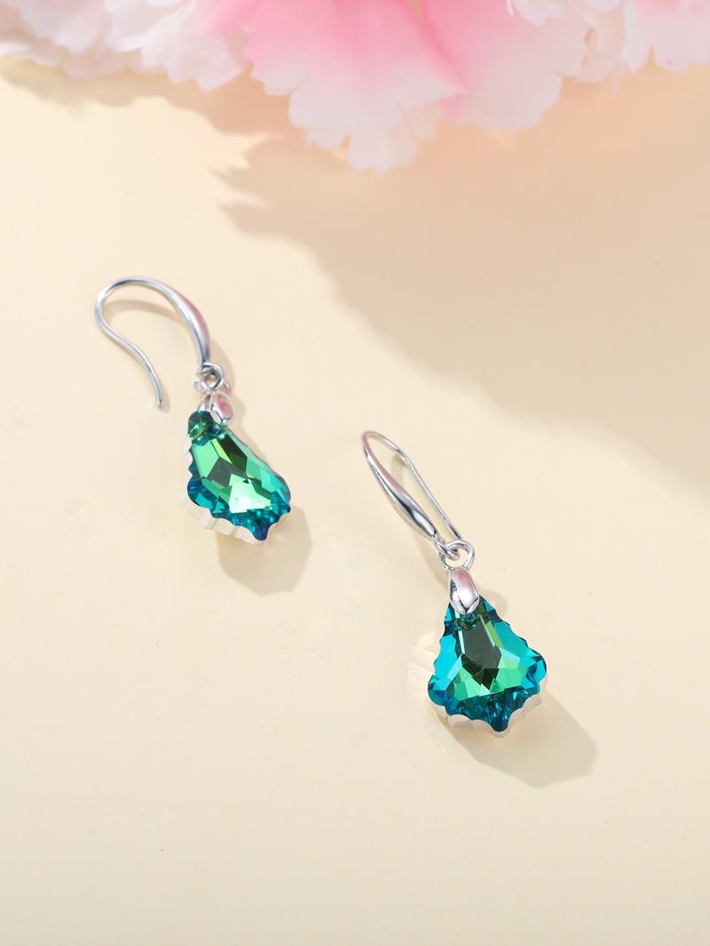 Water Drop Shaped Dangle Earrings, Artificial Crystal Earrings for Women, Fashion Jewelry for Party, Daily Clothing Decor, Trendy All-match & Exquisite Jewelry for Birthday Gift