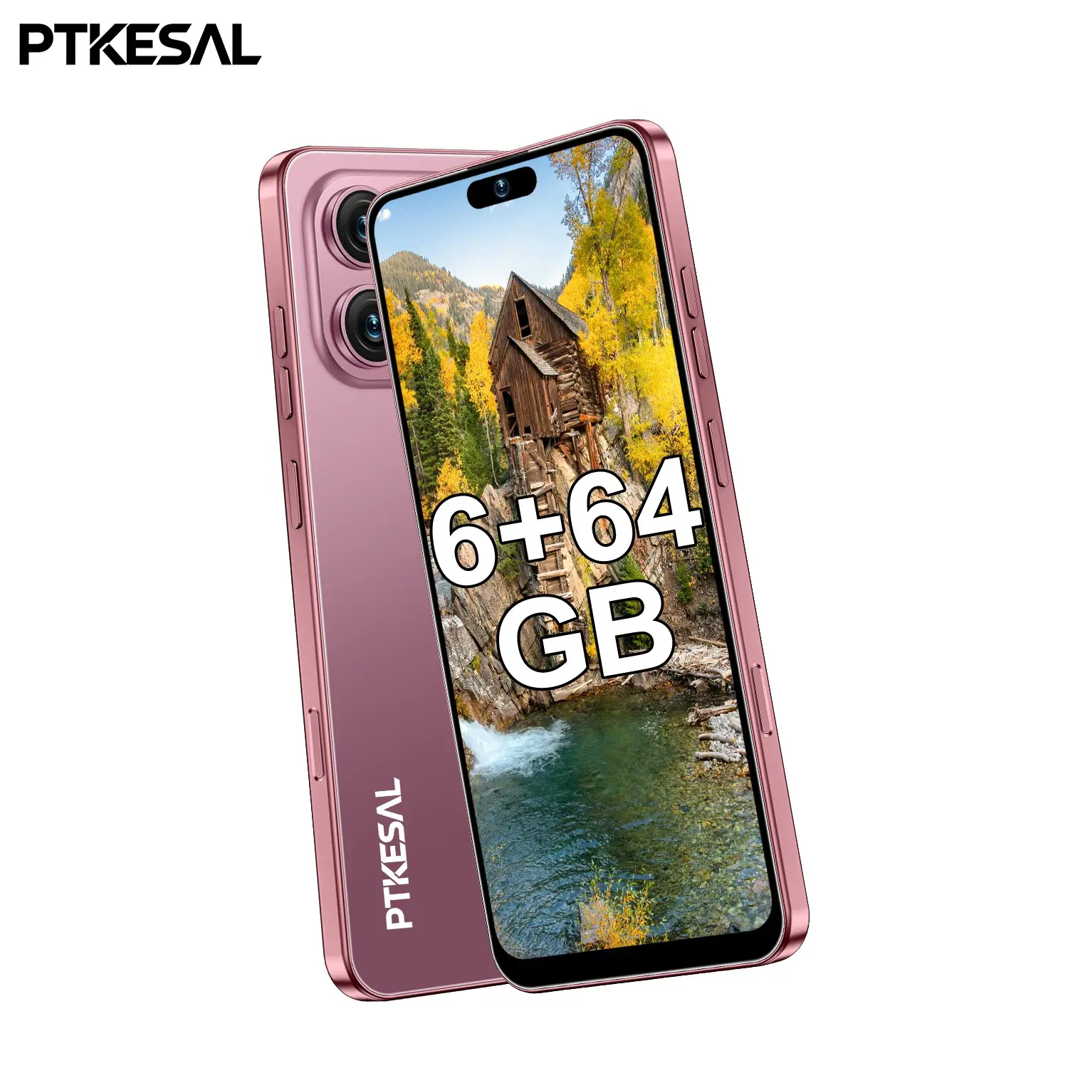 Ptkesal Smartphone 17 Pro Max, Octa-Core Mtk6762, 6gb+64GB RAM, 6.93-Inch HD Screen, 5000mah Battery, Android 12.0, Dual Cameras, 4g Network