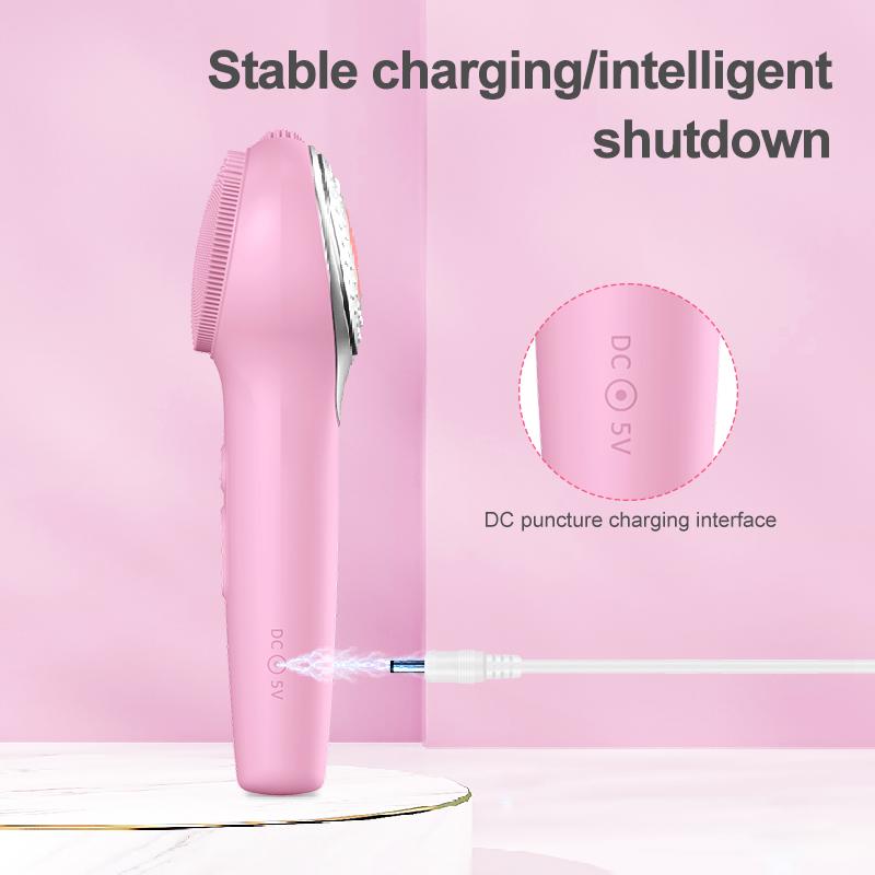 Facial Cleansing Brush Skin Massager Electric Silicone Face Brush USB Cleansing Waterproof Sonic Vibration