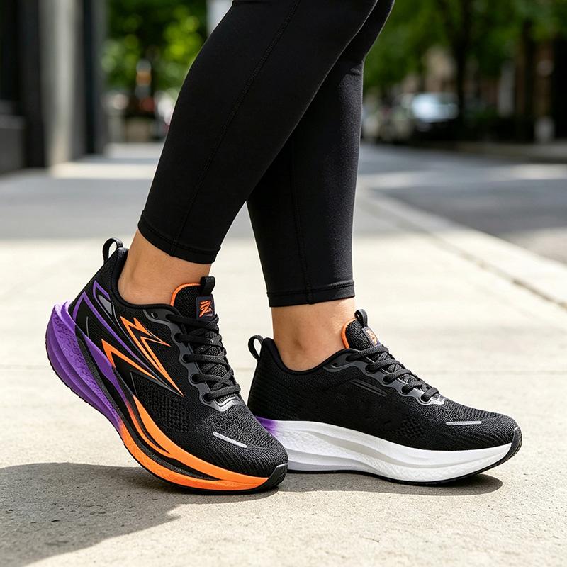 New Men's Lightweight Cushioned Athletic Running Shoes, Breathable Mesh Gradual Thick Sole, Soft Elastic Outsole Anti-Slip Durable, Multi-Color Options