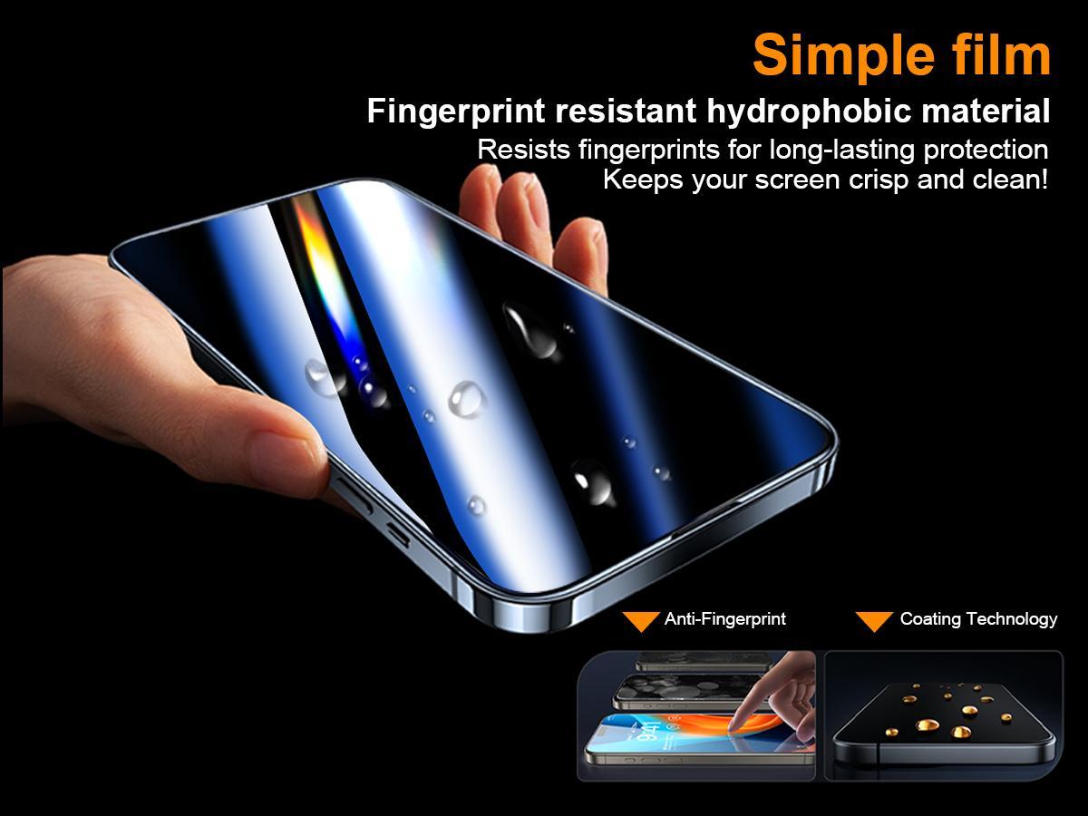 [2-pack] 360 ° privacy screen protector [Four sided privacy protection] Anti peeping tempered film, comprehensive protection, scratch resistant and durable, easy to install, suitable for iPhone 17 Pro Max/16/15/14/13