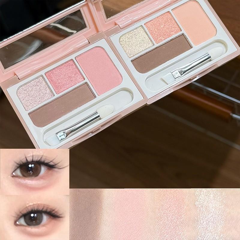 Aegyosal Four-Color Eyeshadow Palette, Mixable Pigments for All Skin Tones, Natural Contour & Brightening, Daily Makeup Essential