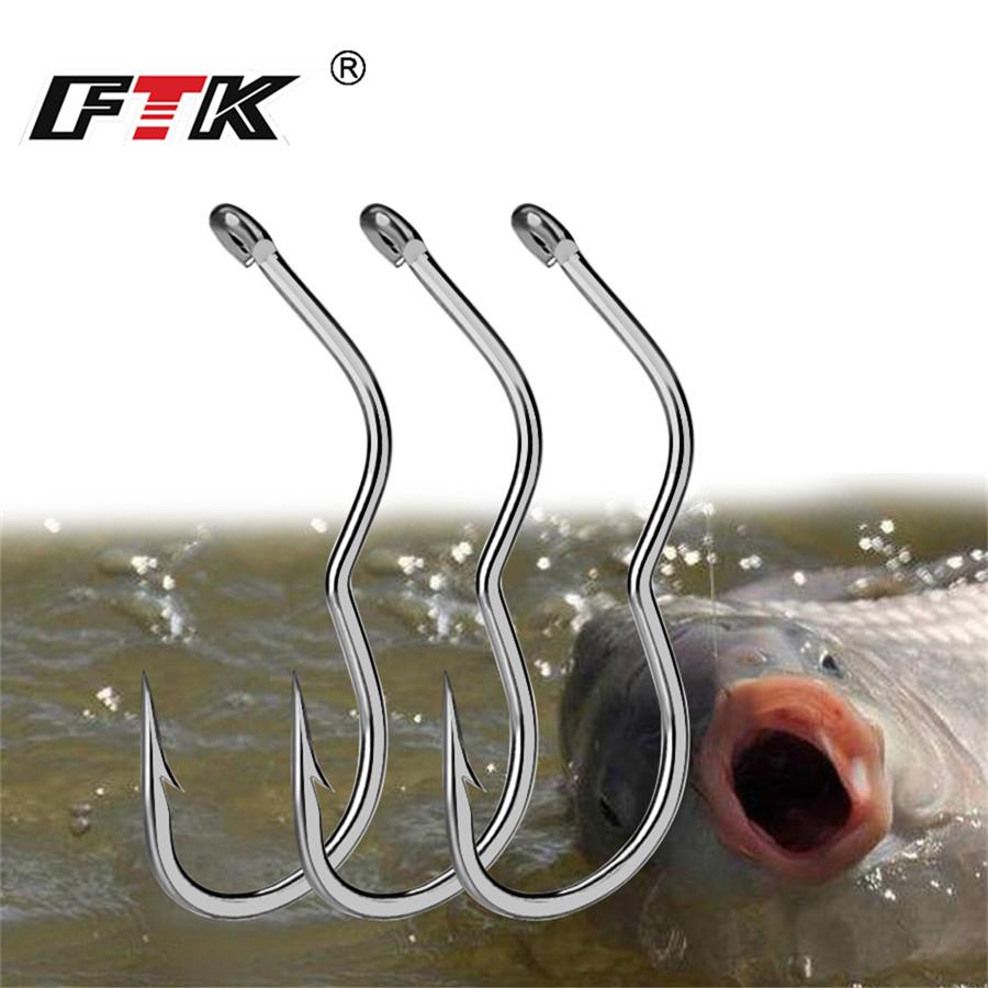 FTK 12pcs Tube-Mounted New-Style Reversible Fishing Hook: Anti-Slip, Anti-Reverse, Non-Slip, Triple-Bend with Barbs—Ideal for Wild Fishing for Crucian Carp and Common Carp