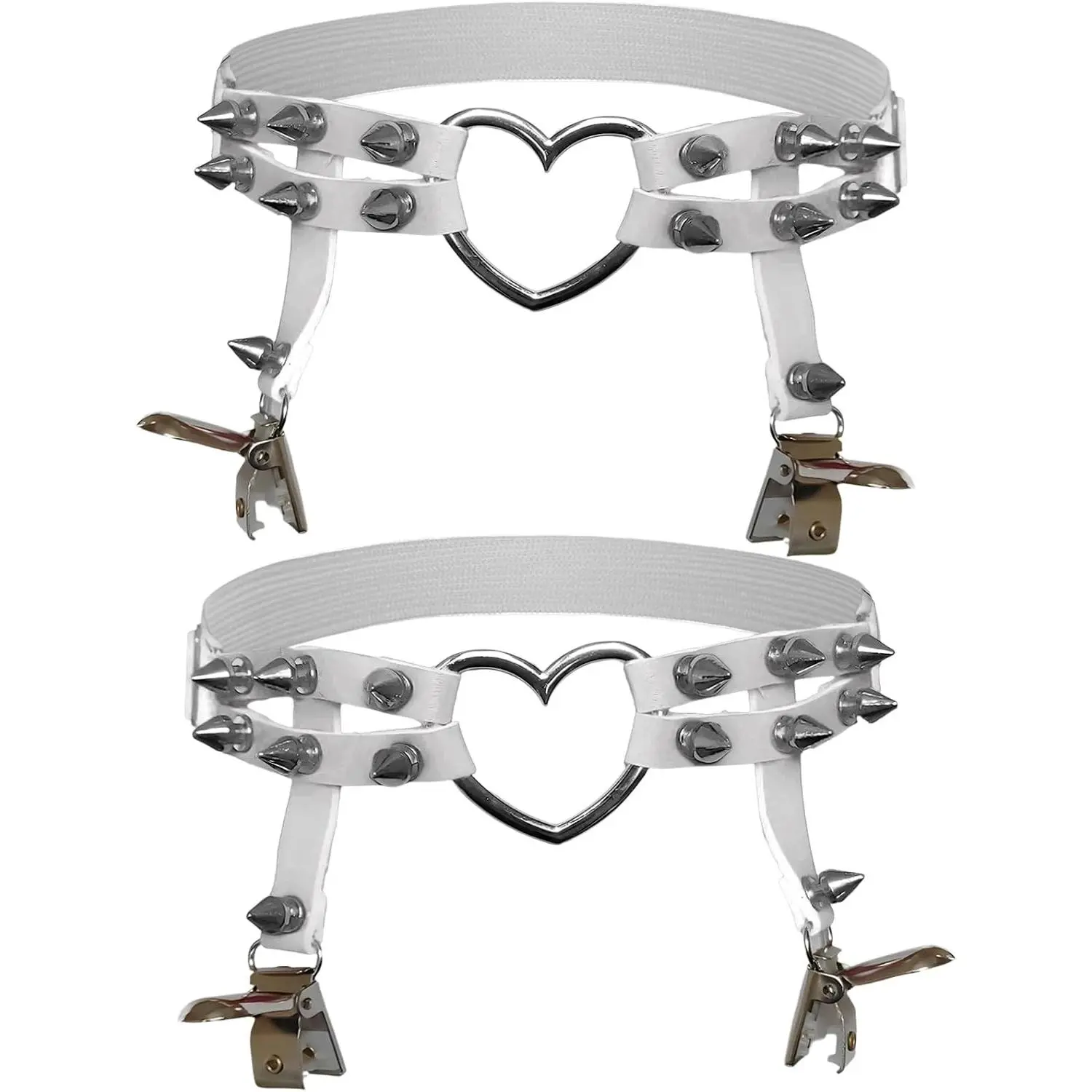 2p White Heart-shaped