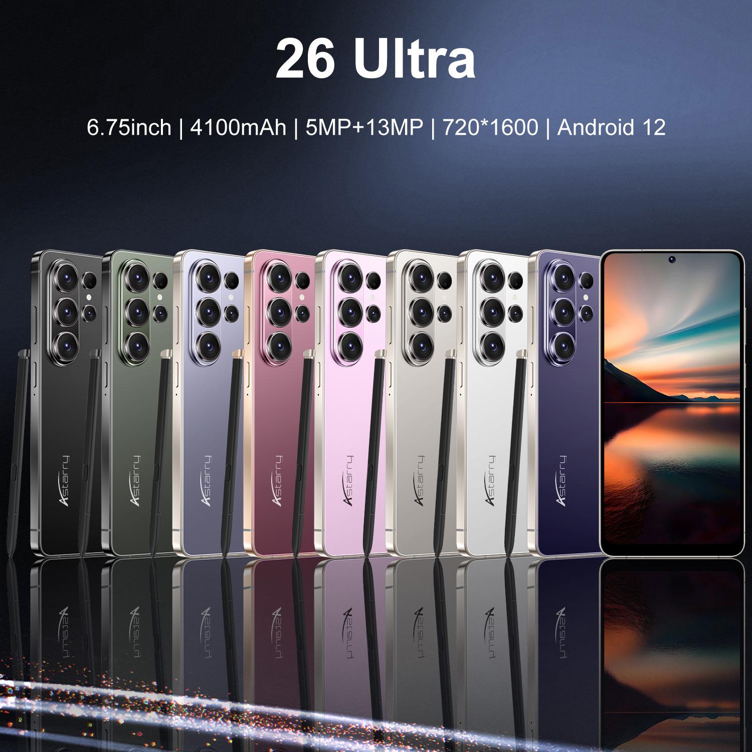 Astarry- 26 Ultra Smartphone, Android Mobile Phone, Mtk6762 Quad-Core, 3gb RAM 32GB Storage, Android 12, 6.75-Inch Full Screen, 4g Lte, 4100mah Battery, Android Cell Phones
