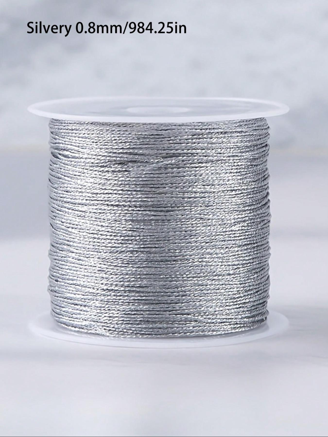 Gold/Silver Thread Macrame Cord Rope Braided String For Bracelet Necklace DIY Tassels Beading Shamballa String Jewelry Making