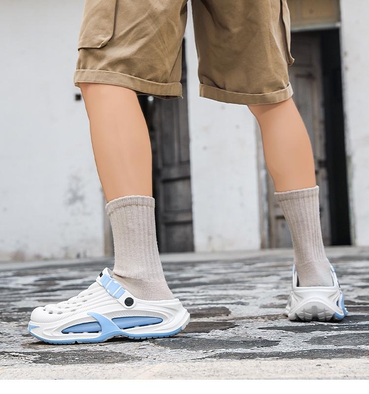 3 Color Functional Hole Slippers, Thick Sole Breathable One-Step, Fashion Woven Strap, Unisex Outdoor Casual Cool Sandals