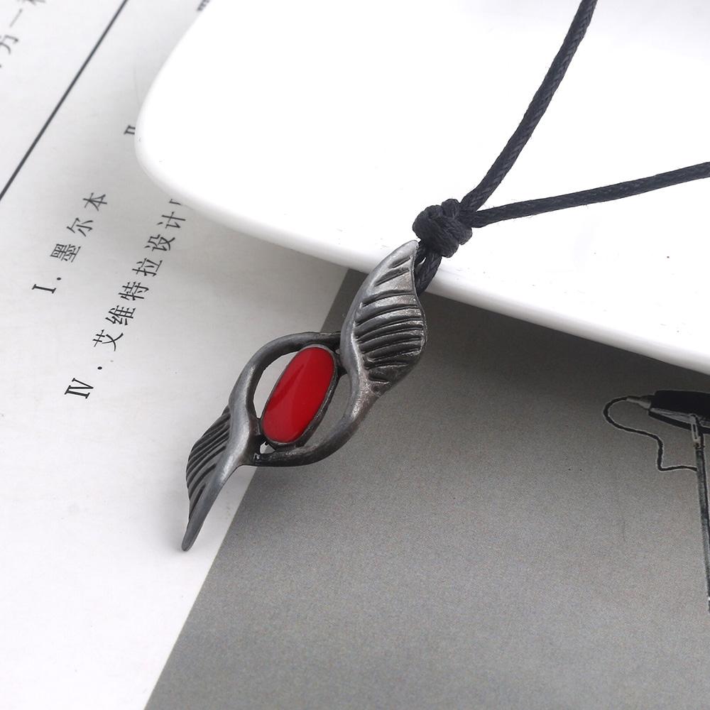 Trendy DMC Devil MayCry 5 Dante Pendant Costume Jewelry Necklace, Red & Blue Gem, Long Rope Chain Jewelry Necklaces, Unisex Cosplay Vintage Fashion Gift Trendy DMC Devil MayCry 5 Dante Pendant Costume Jewelry Necklace, Red & Blue Gem, Long Rope Chain Jewelry Necklaces, Unisex Cosplay Vintage Fashion Gift