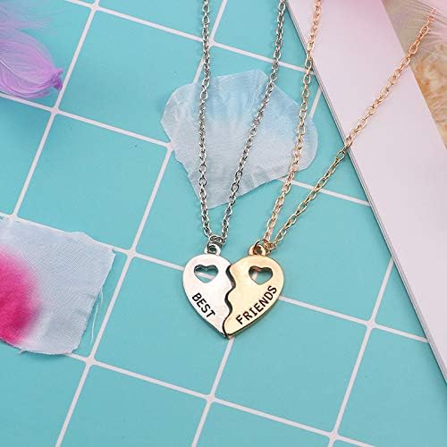 BFF Friendship Necklace for 2 -   Necklaces BFF Gifts for 2 Matching Heart   Forever Pendant Necklaces Set¡­