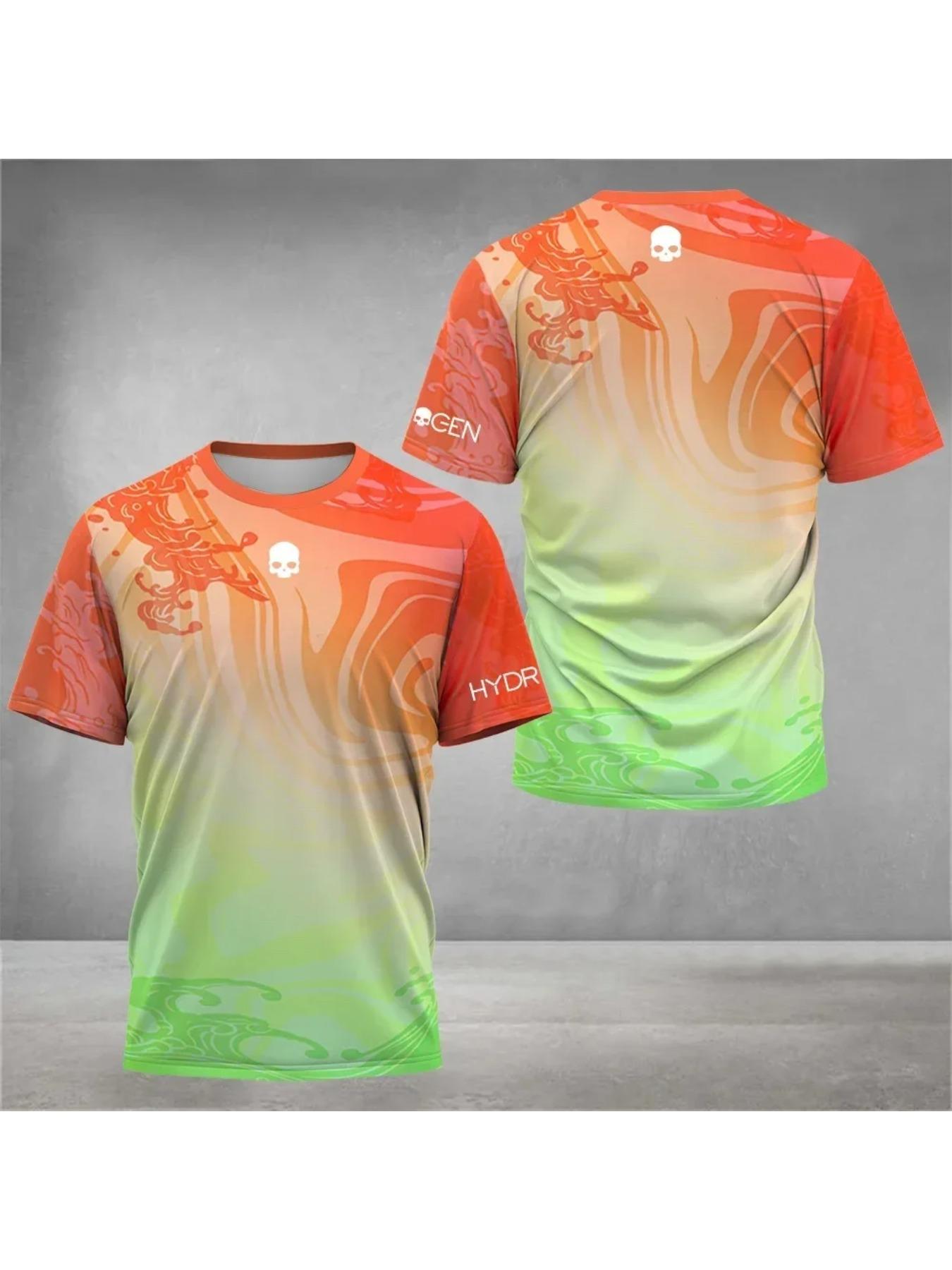 High-quality printed T-shirts for men and women, quick-dry summer badminton T-shirts