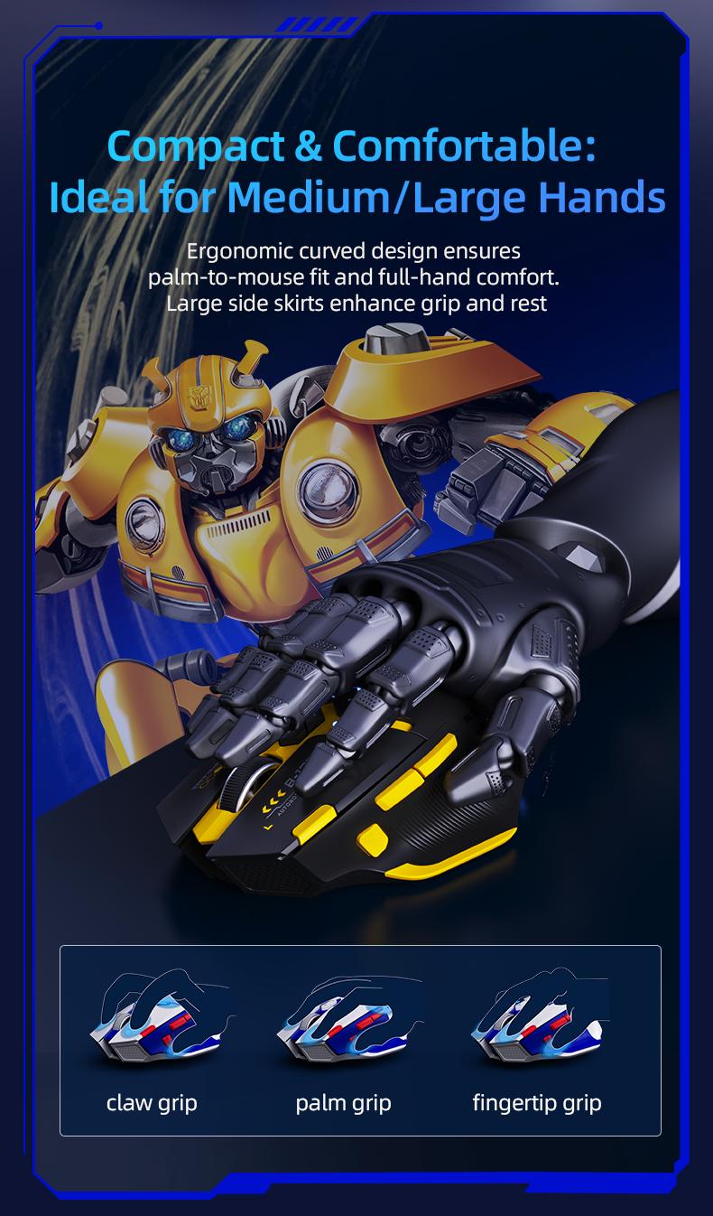 Transformers TF-GM01 wireless Bluetooth wired gaming mouse three-mode e-sports ergonomic macro rgb eating chicken lol/csgo desktop notebook universal unlimited Tactile