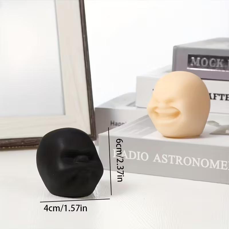 2Pcs Funny Face Ball Stress Relief Fidget Toy Set, Perfect Gift for Adults & Teens, Christmas Novelty, Classroom Reward, Fun Relaxation Item, Stress Relief Gadgets