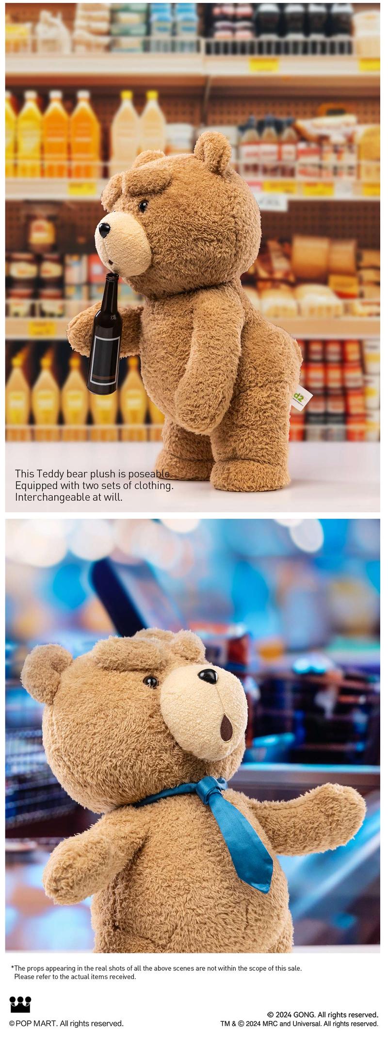 POP MART ted2 ted action plush doll