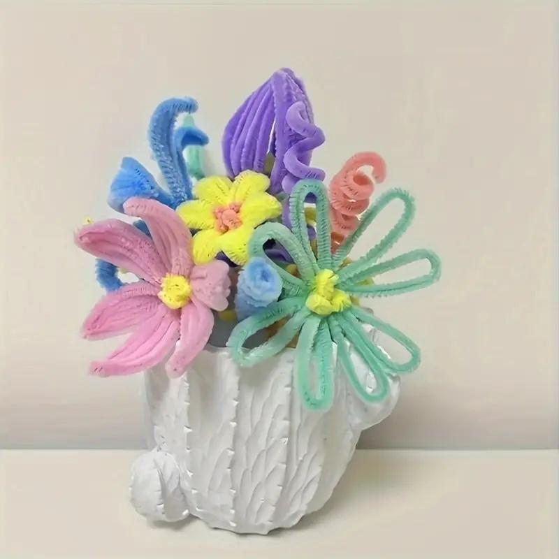 100pcs Multi-Color Classic Macaron Twist Rods, DIY Handmade Wool Straws, Easter Bunny, Perfect for Crafts and Flower Arrangements