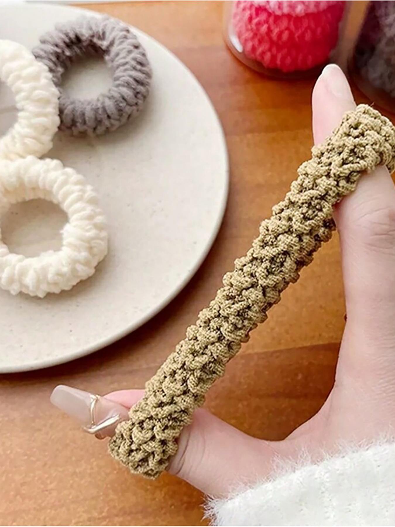 Solid Color Hair Tie, High Stretch Hair Tie, Hair Accessories for Women & Girls, Minimalist Headwear Suitable for Thick Hair, Rubber Band, Scrunchie