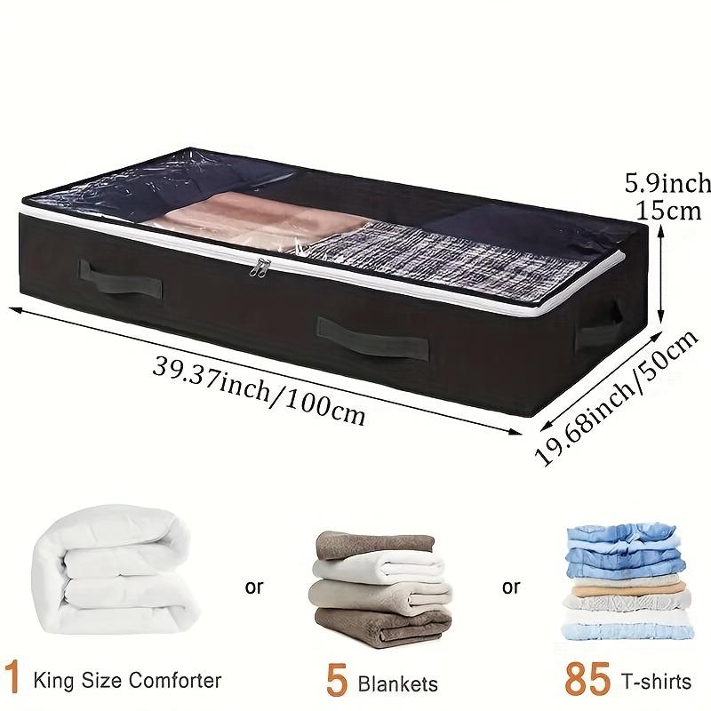 1/4 Pack Bed Under Storage Bags, Dust-Proof Zipper Pouches, Lightweight Multi-Functional, Space-Saving, Ideal for Home Organization