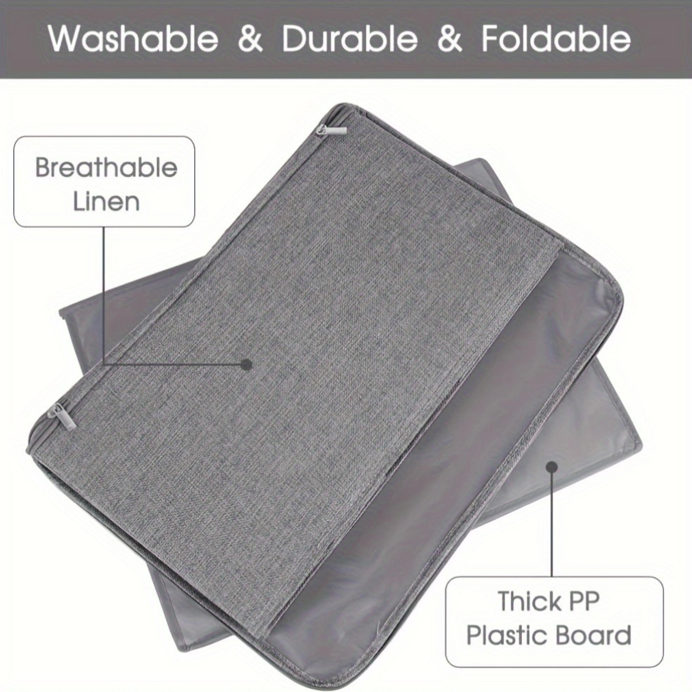 Foldable Ion Storage Box, Waterproof Organizer, Bedding Folder, Foldable Storage Box, Suitable for Closet, Bedroom, Kitchen, Books