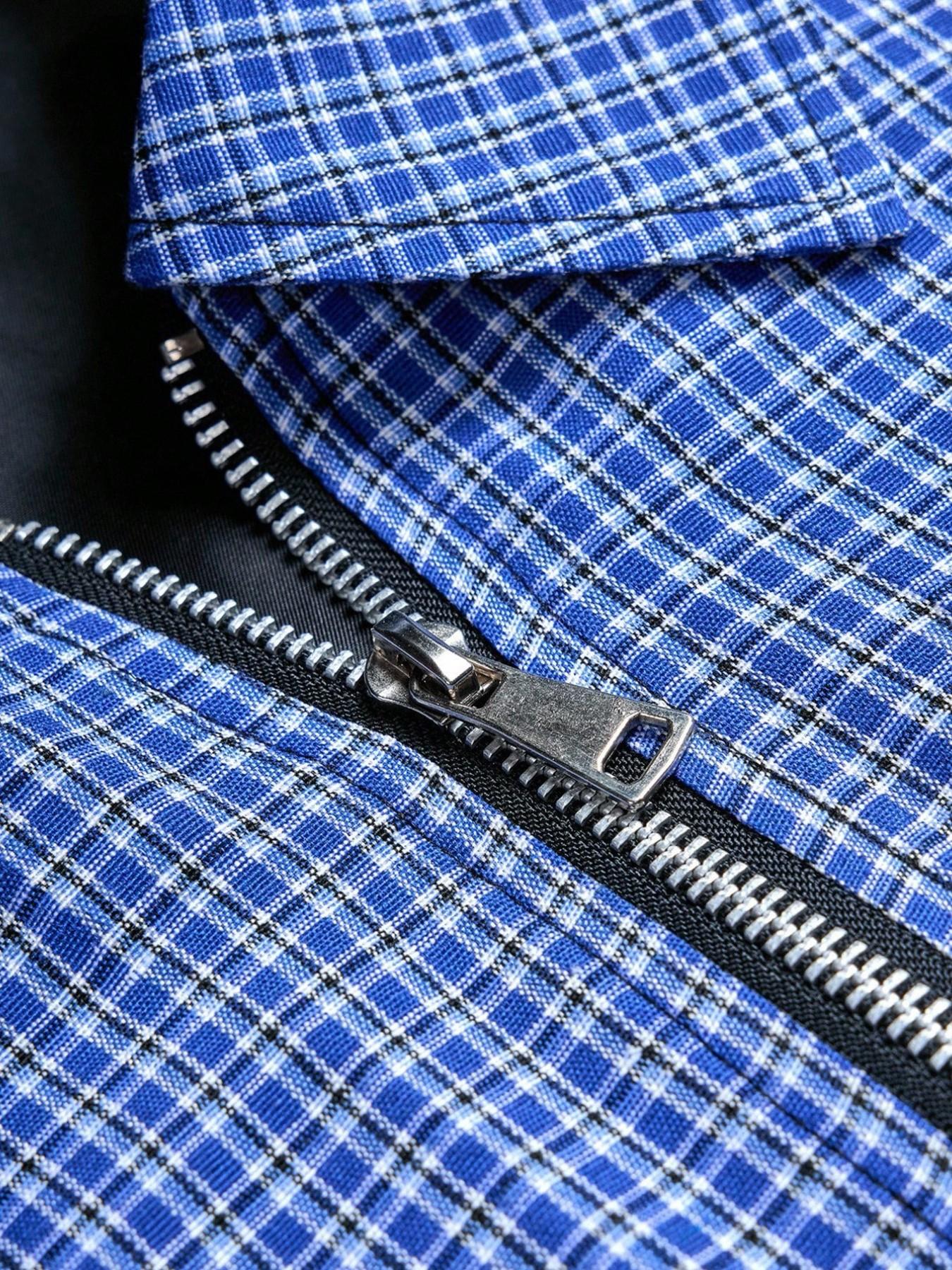 2026 Spring Fall New Loose Fit Zipper Shirt Collar Jacket, American Vintage Plaid Coach Jacket for Men, Casual Retro Style Outerwear