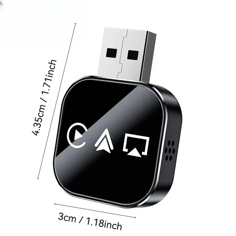 Wireless Carplay Adapter, 3-In-1 USB A/c Android Car System Bluetooth-compatible Video Box, Screen Mirroring for iOS Phone, Car Play Accessory for iPhone