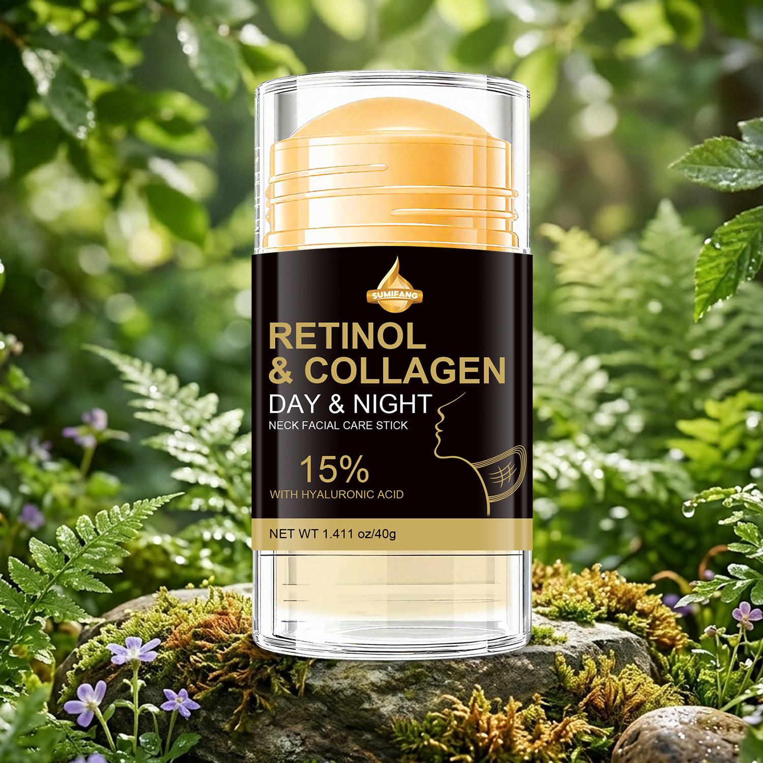 SUMIFANG Retinol Neck & Face Care Stick 40g | Retinol + Hyaluronic Acid + Collagen | Visibly Reduces Neck Lines & Firms the Jawline | Targets Neck & Face | Ideal for Visible Neck Lines / "Tech Neck" | Suitable for All Skin Types | Neck Firming Stick
