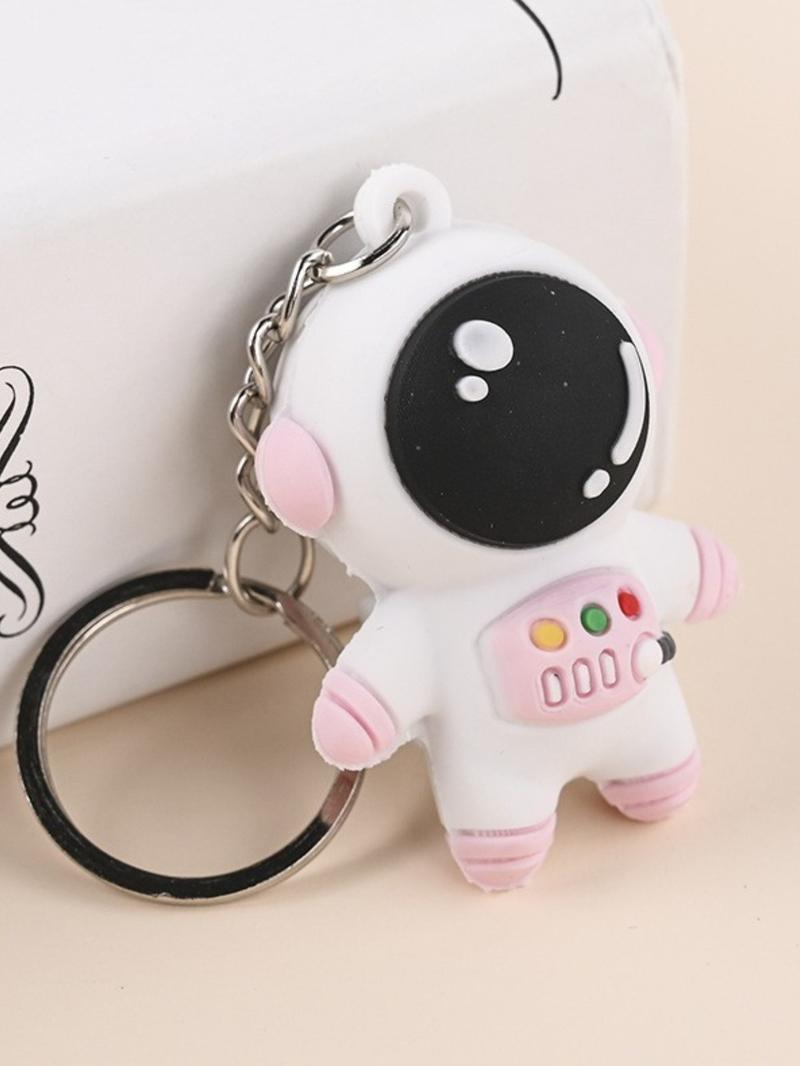 3 Piece Cartoon Astronaut Design Keychain Set, Unisex Car Key Ring ...