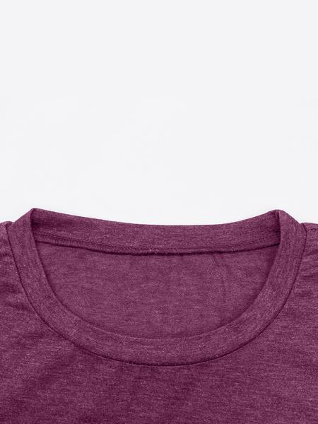 Women's Christmas Casual Letter Print Round Neck Long Sleeve T-Shirt, Comfortable Fabric, Available in 9 Colors, All Seasons Wear