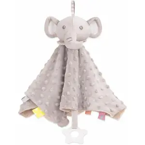 Elephant Baby Security Blanket Gifts - 17"x17" Newborn lovey stuffed animals toys, babies boy & girl essentials, gender neutral items must haves, infant soft plush personalized unisex for 0-6 months