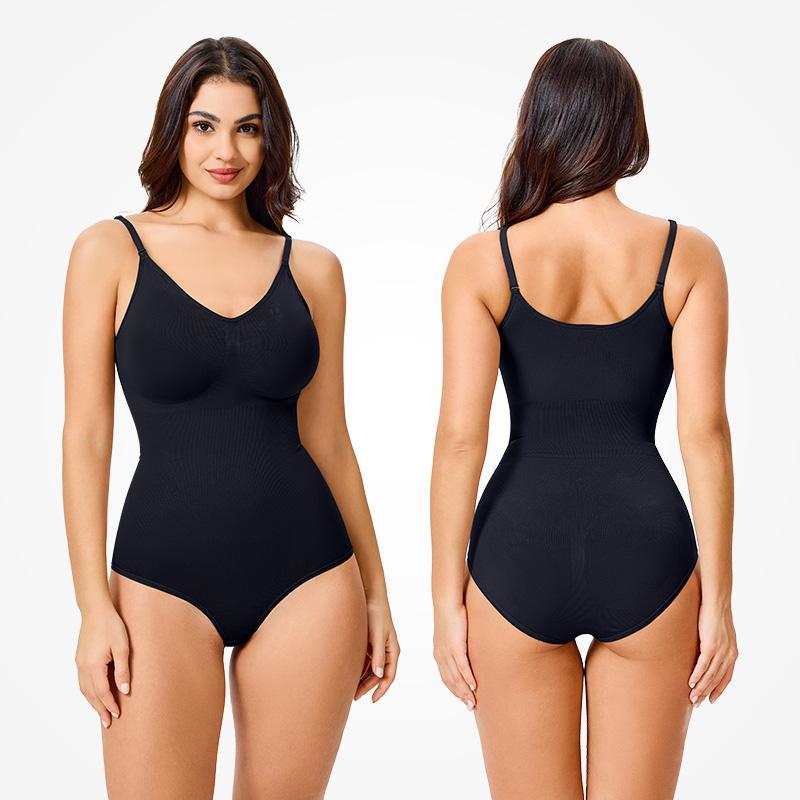 Nebility Women's Shapewear Bodysuit Tummy Control Body Shaper  Snatched Waist Body Suit Basic Compression Spaghetti Strap Womenswear