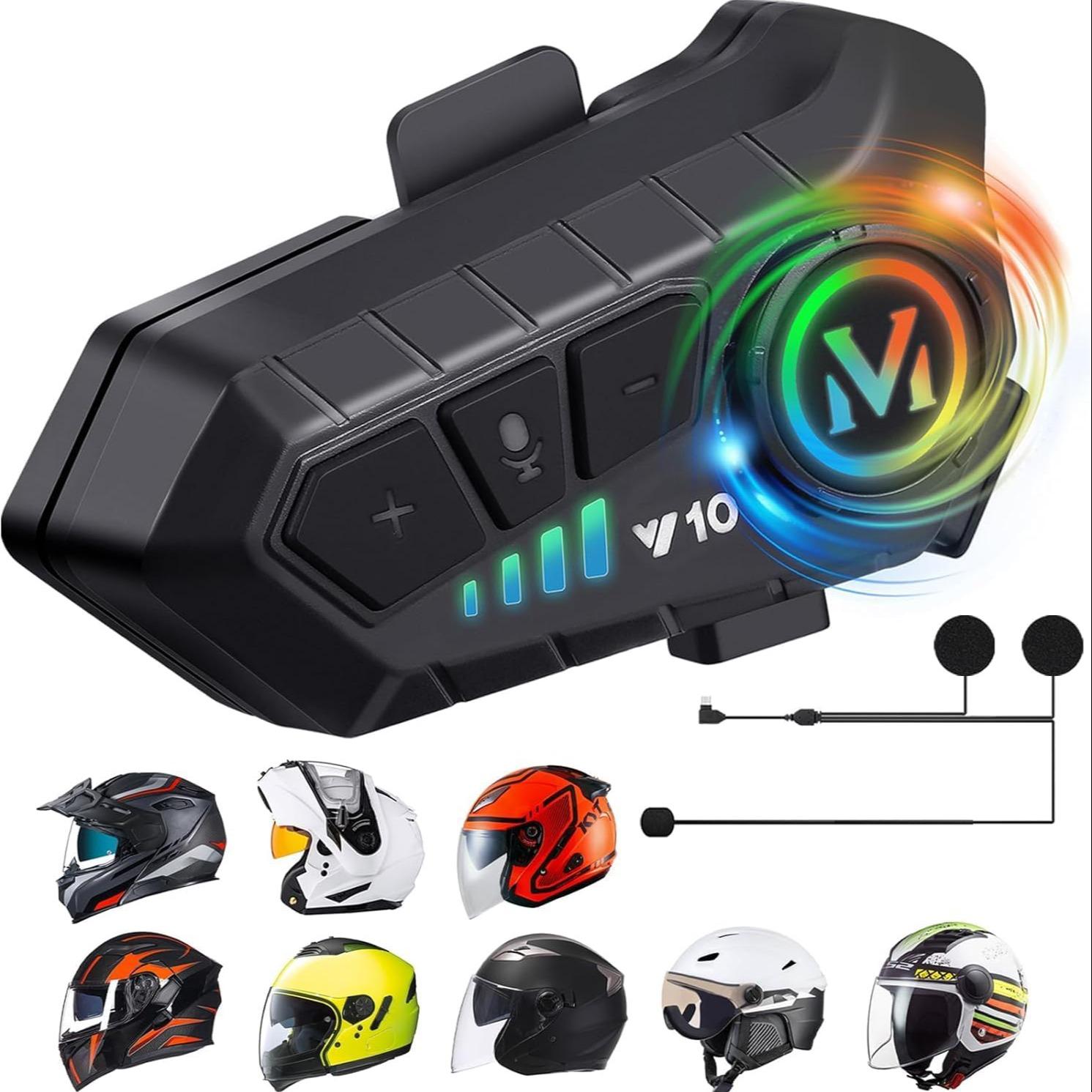 Rechargeable Motorcycle Helmet Speaker, IPX6 Waterproof Helmet Earphone with Automatic Call and Music Control, Compatible with All Helmets, Convenience #GLOBAL PICKS Rechargeable Motorcycle Helmet Speaker, IPX6 Waterproof Helmet Earphone with Automatic Call and Music Control, Compatible with All Helmets, Convenience #GLOBAL PICKS