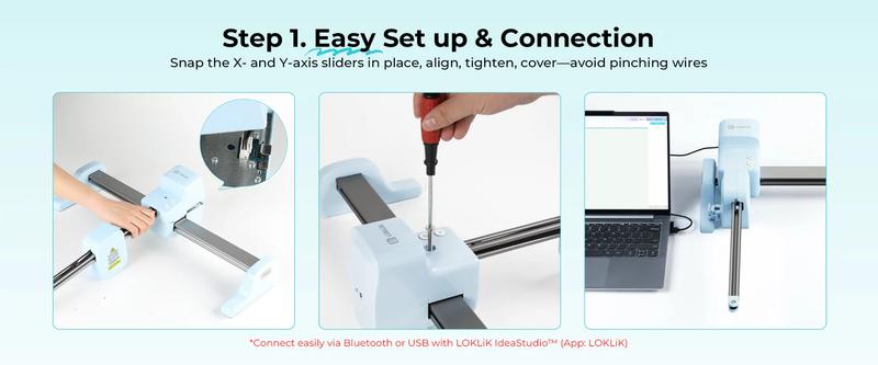 LOKLiK by HTVRONT iPaint Machine for Painting - Custom Paint by Number Sketch by Self, Beginner Friendly to Personalize Paint By Numbers Kit for Adults,White