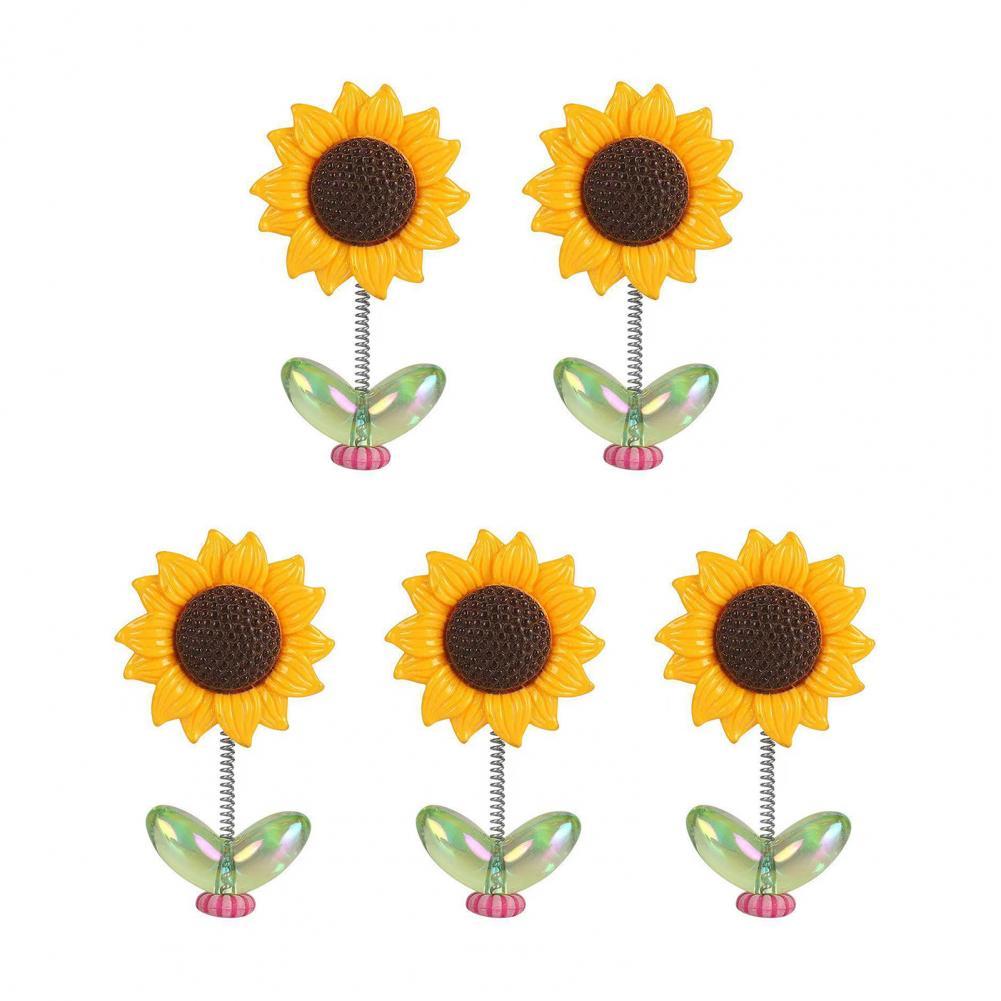 Sunflower Car Dashboard Decorations, Cute Bobblehead Sunflower, Fun Car Accessory, Car Ornament, Perfect for Dashboard Decoration, Enhance Your Ride Style