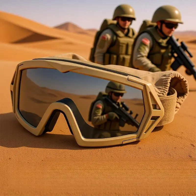 Tactical Goggles Mountaineering Shooting Sunglasses Windproof Sand Control Motocross Glasses Motorcycle Motorcycle Riding Windproof Outdoor Eyewear, Motorcycle Riding Glasses