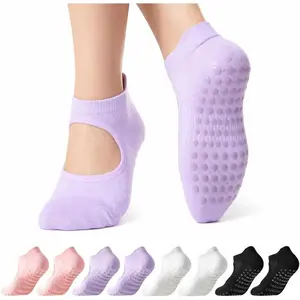Pilates Socks with Grips for Women, Yoga Socks, Crew Non Slip Women for Barre, Pilates Gifts for Women