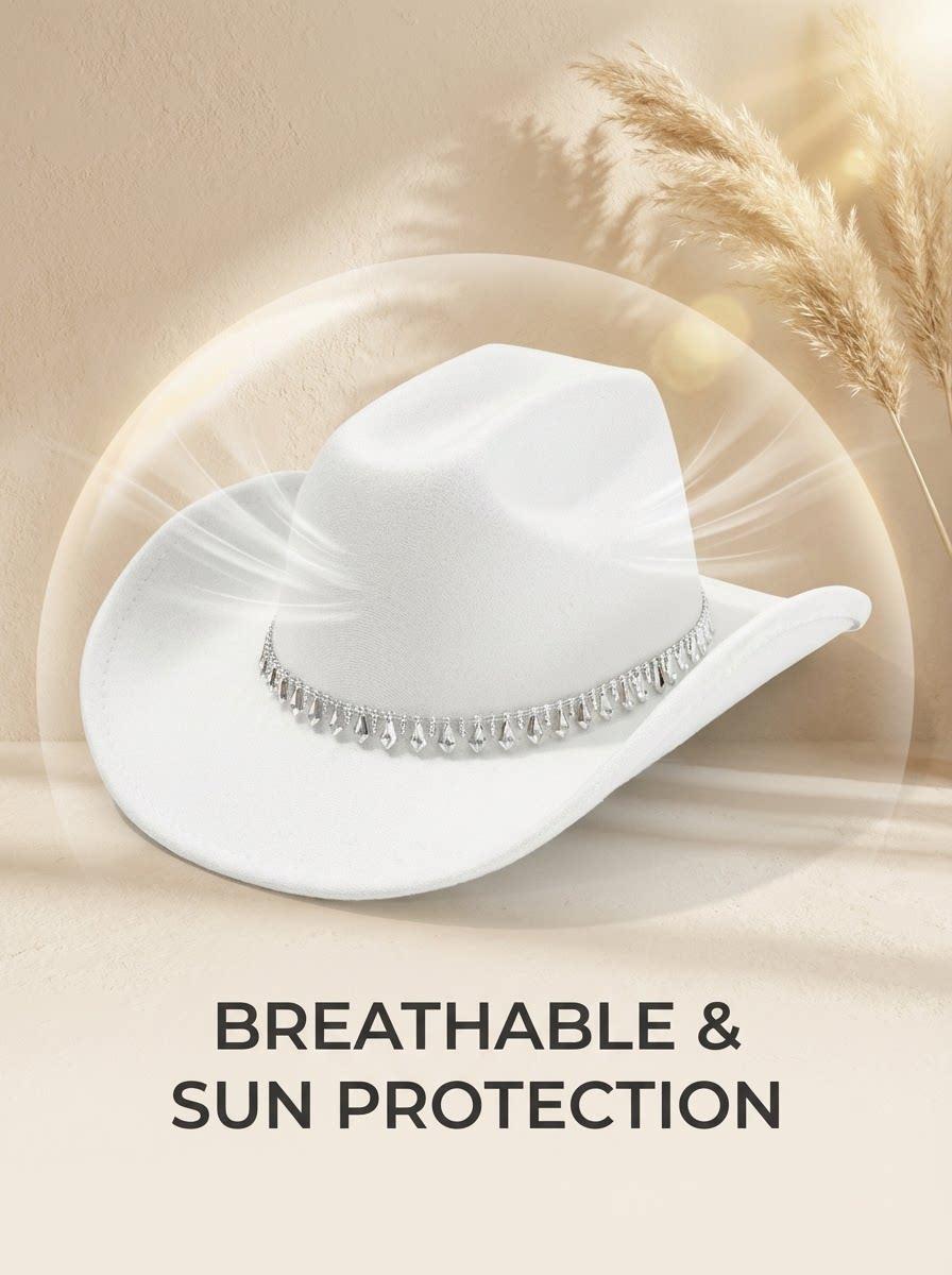 Unisex Western Cowboy Hat with Rhombus Sword Design, Elegant Wedding Accessory, Perfect Gift for Engagements, Stylish Headwear