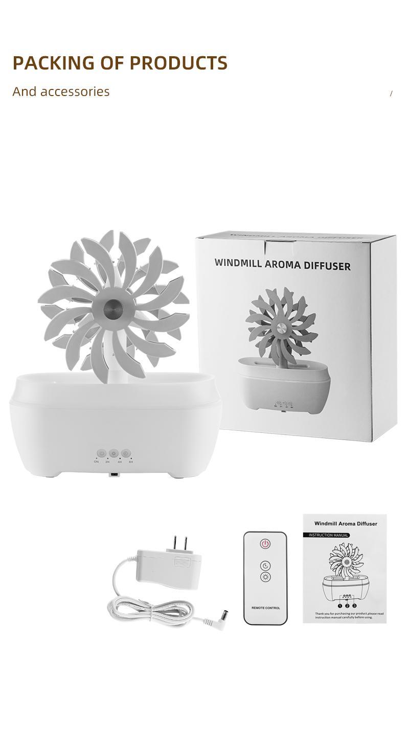 Aromatherapy Machine Desktop Essential Oil Diffuser with Remote Control, Water Drop Humidifier, Large Fog Feature, Three Speed Timing Aromatic