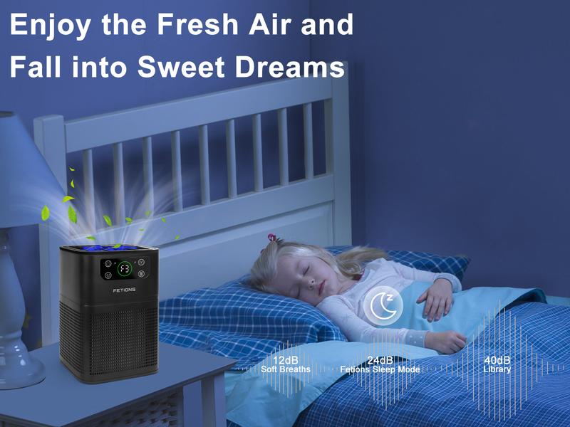 Air Purifier for Home: FreshZone Tranquility - Aromatherapy & 3-in-1 Filtration for Office Living Room Bedroom Kitchen, Compact H13 HEPA Filter for Dander Pollen Odor, White Household Appliances air purifier Portable Durable Machine