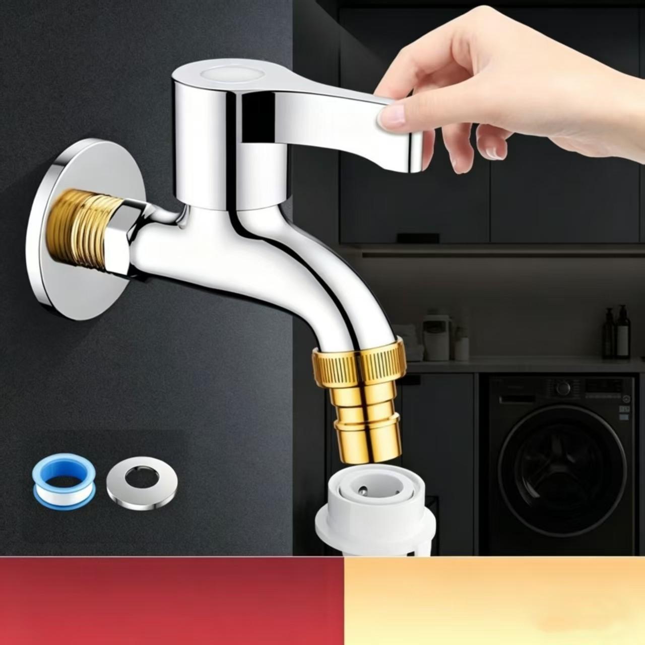 Copper Color Faucet for Home Use, Suitable for Bathroom, Mop Bucket, Washing Machine, Outdoor Faucet, Durable and Stylish Design