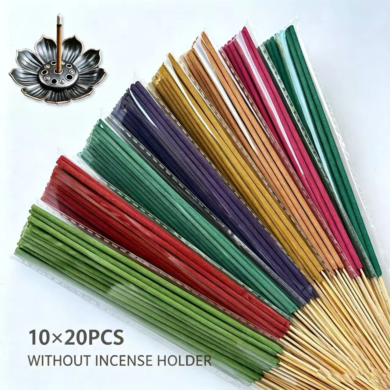 Set of 200 Aromatherapy Sticks, Scented, 10 Unique Scents, Long-Lasting Fragrance, Scent Diffuser Sticks, Rose Lavender Sandalwood Jasmine Mint Lemongrass Dragon Blood Sakura