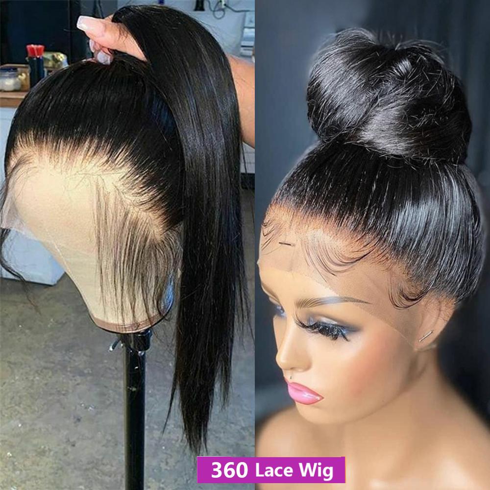 Bling Hair 360 Lace Front Wigs Pre Plucked 180% Density Transparent Straight 13x4 13x6 Lace Frontal Wigs Human Hair Brazilian Remy Wigs For Women
