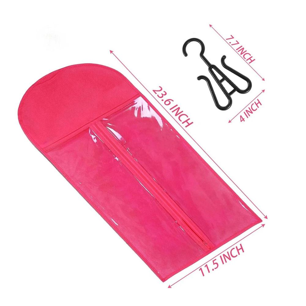 1 Set Wig Storage Bag Set with Hanger, Plastic Hanger Included, Ideal for Multiple Wigs, Organize and Store Your Wigs Efficiently