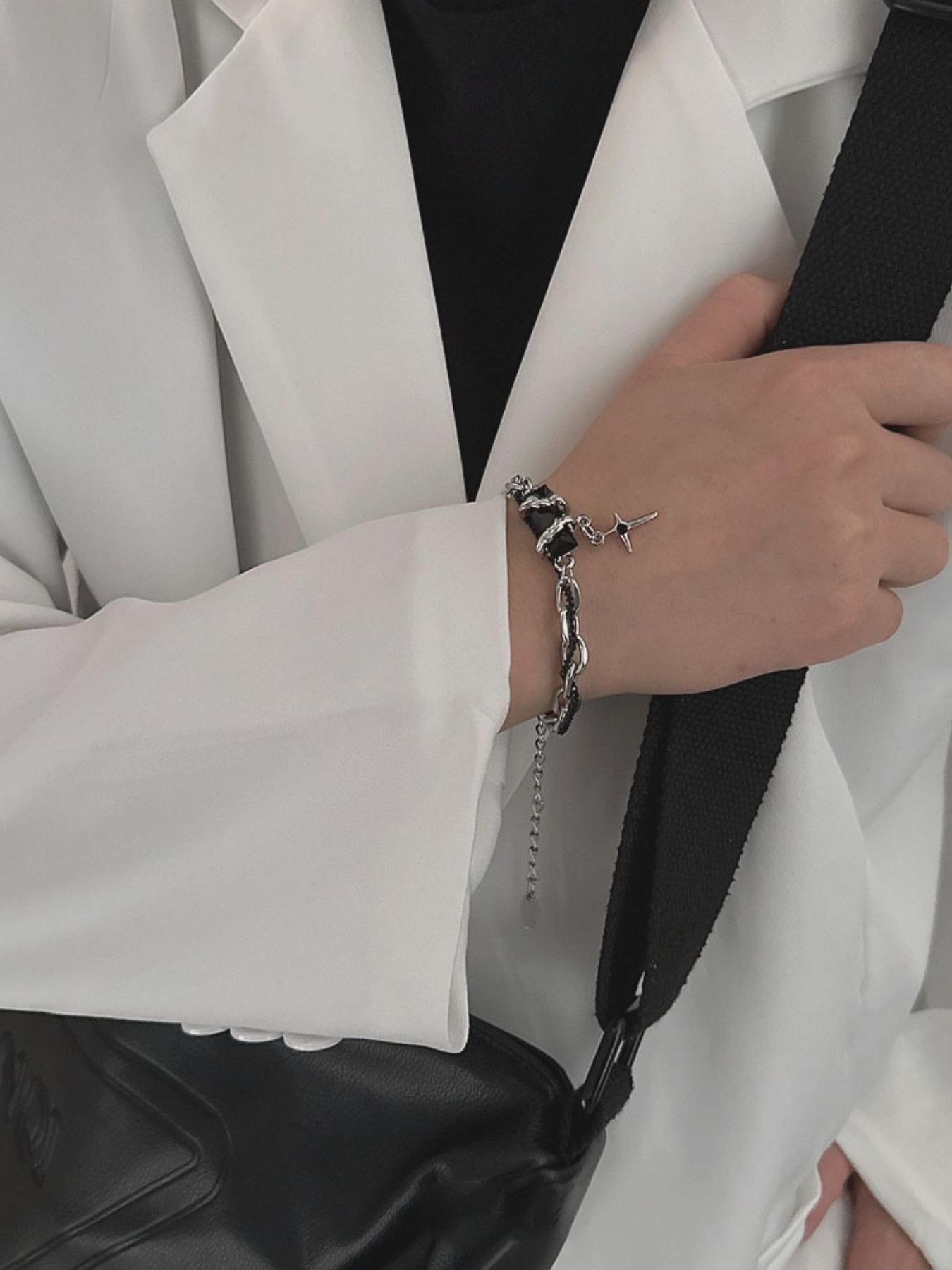 Versatile Titanium Steel Bracelet Design Jewelry, Stylish Accessory for Everyday Wear, Perfect Gift Idea for Him Her