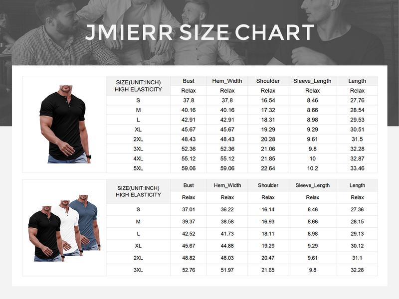 JMIERR Men's Plain Muscle Slim Fitted Henley Shirts Crewneck Longline T-Shirt Gym Workout Athletic Shirt Tees with Button Menswear Casual Tops,Men's Classic Streetwear Clothing for Daily Wear,Fall Fashion Outfits 2026