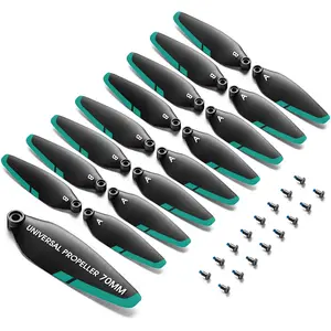 16-Pack 70mm Universal Drone Propellers for S159, S197, S166, S167, S196, S36,AE20, V168 and YL59 G9,G10,H11,HK99,K24 Models - Replacement GPS Drone Accessories with Stable and Low-Noise Operation, Easy Installation and Removal